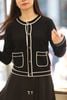  Áo CDG đen 2 túi viền trắng 26 