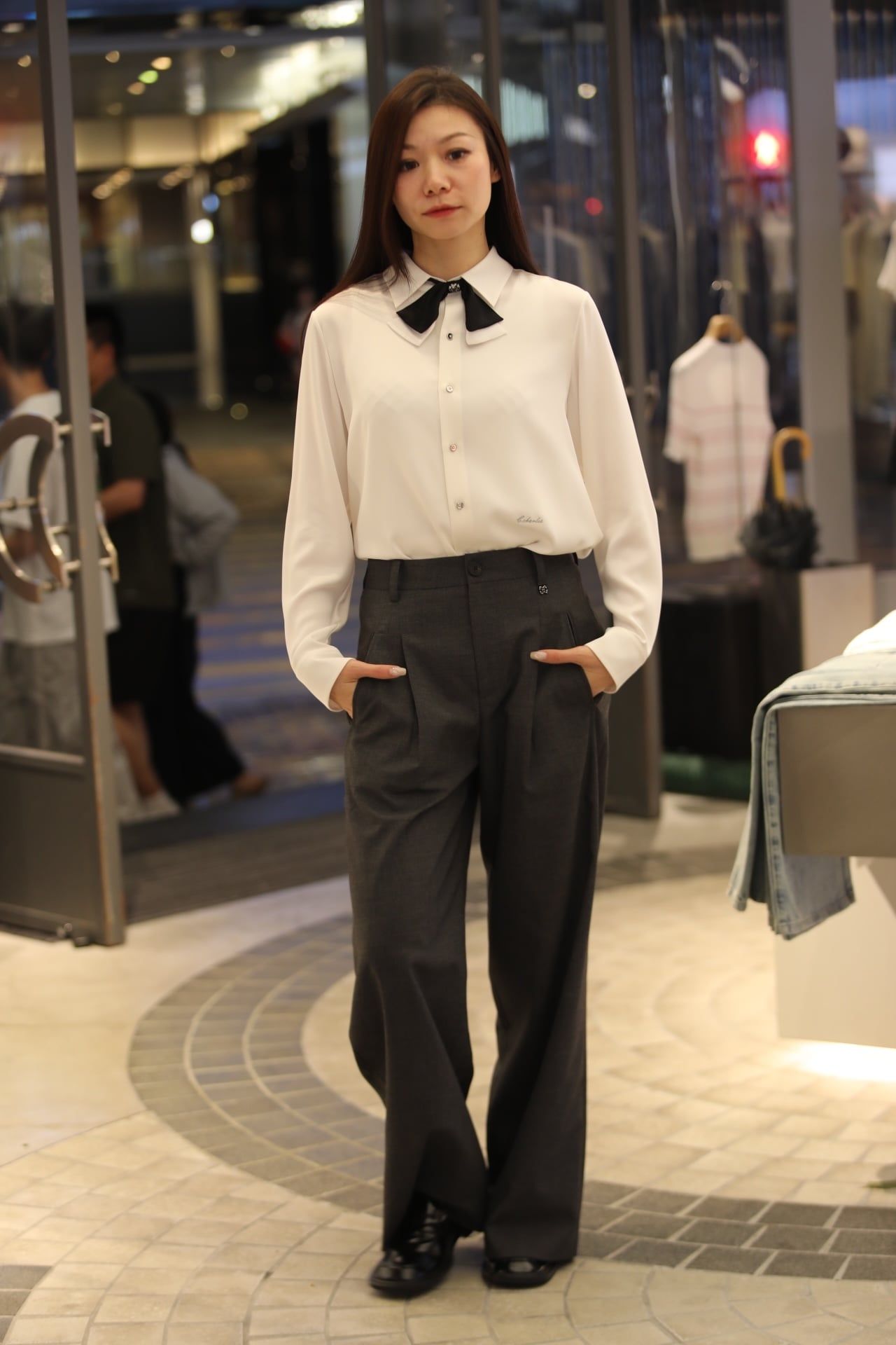  Quần vải xám mã 0406 