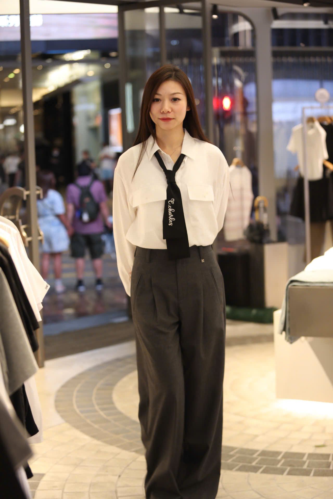  Quần vải xám mã 0406 