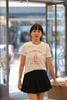 Áo T-shirt Trắng in hình ly kem chữ đỏ 