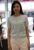  Áo CDG ngắn tay xanh pastel họa tiết chìm 