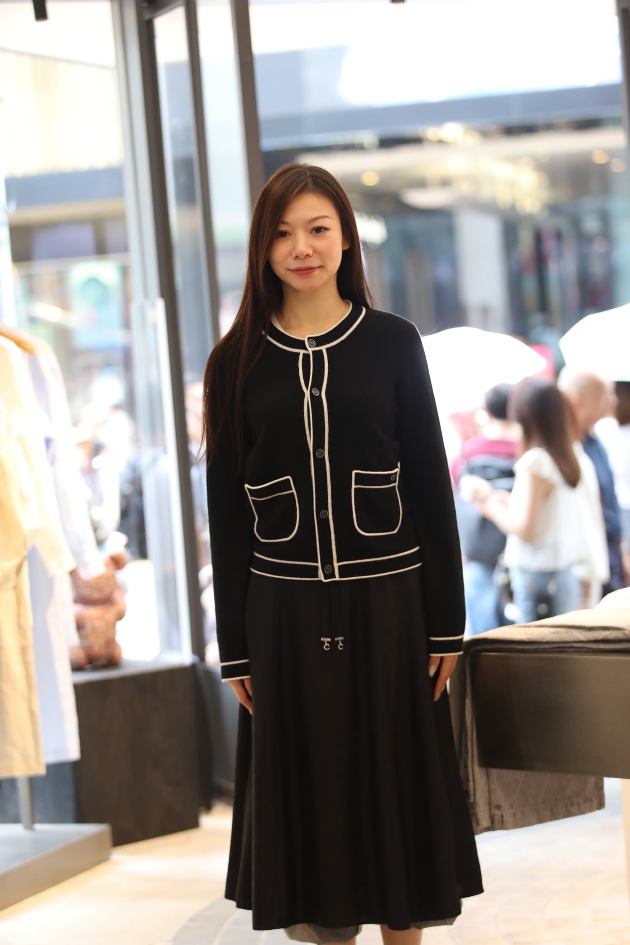  Áo CDG đen 2 túi viền trắng 26 