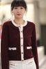  Áo CDG đỏ đô, viền hồng phấn 
