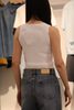  Áo tanktop trắng logo chìm 