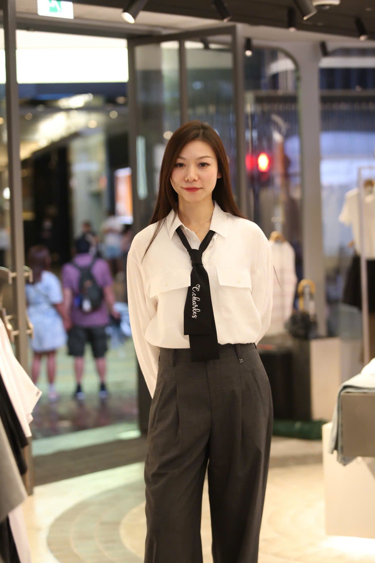  Quần vải xám mã 0406 