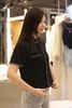  1.Áo tweed đen CDG viền trắng ngắn tay-logo túi ngực 