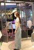  Áo ngắn tay kẻ nâu, ngực logo chữ lồng 