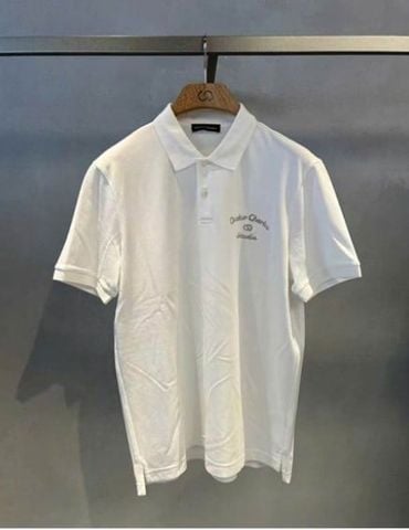  Áo polo trắng Nam CC, logo chữ Studio 1 bên 
