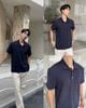  Áo polo navy Nam CC, logo xanh nổi 1 bên 
