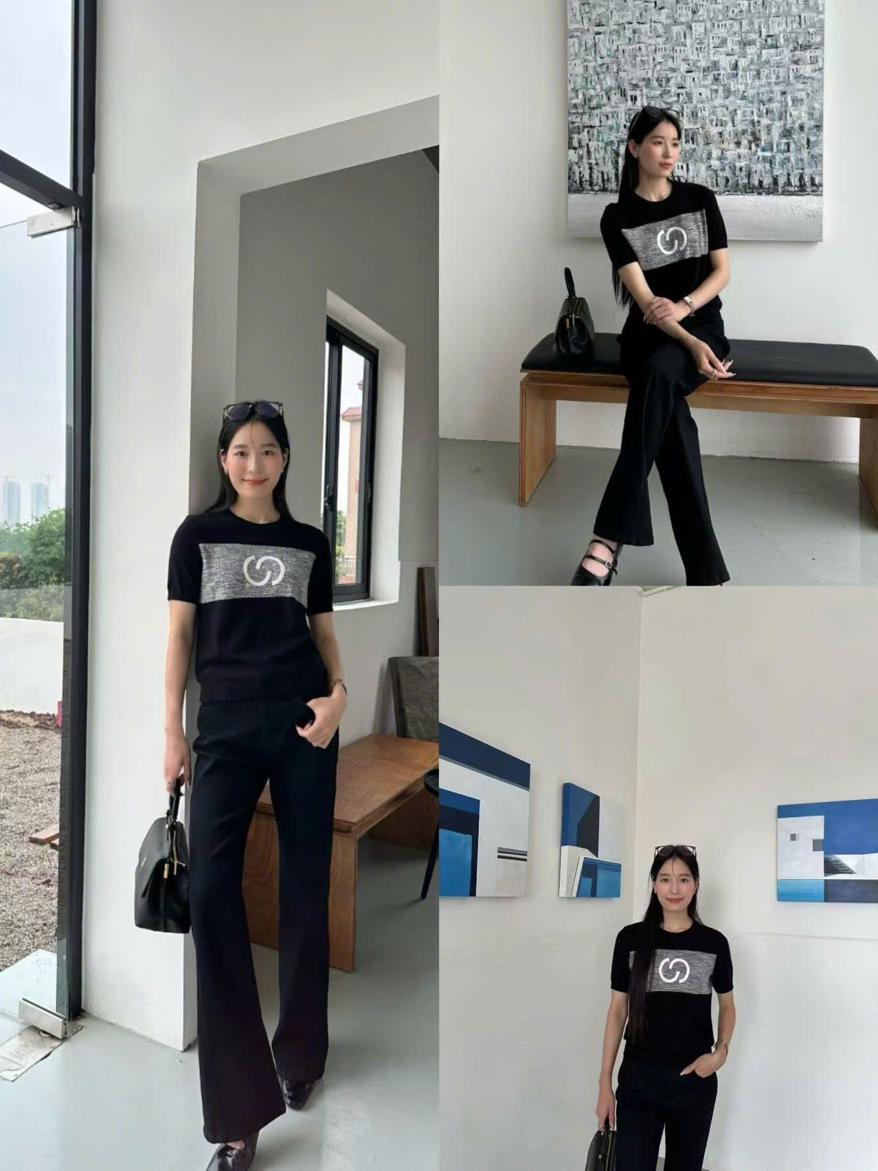  Quần jean đen ôm ống hơi vẩy 