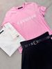  Áo phông hồng - chữ logo trắng 