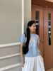  Áo xanh nhạt pastel ngắn tay logo nhỏ - gấu trắng 
