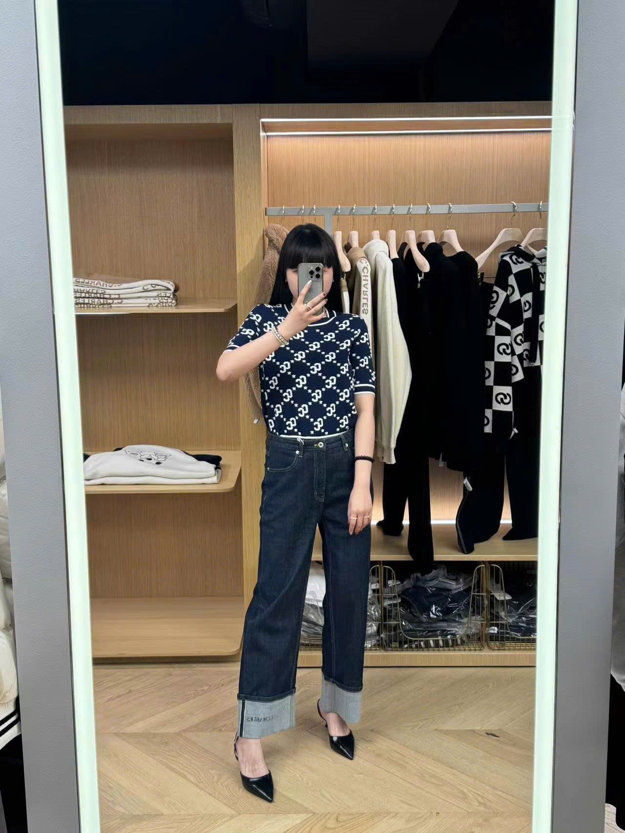  Áo Navy Full Logo ngắn tay 