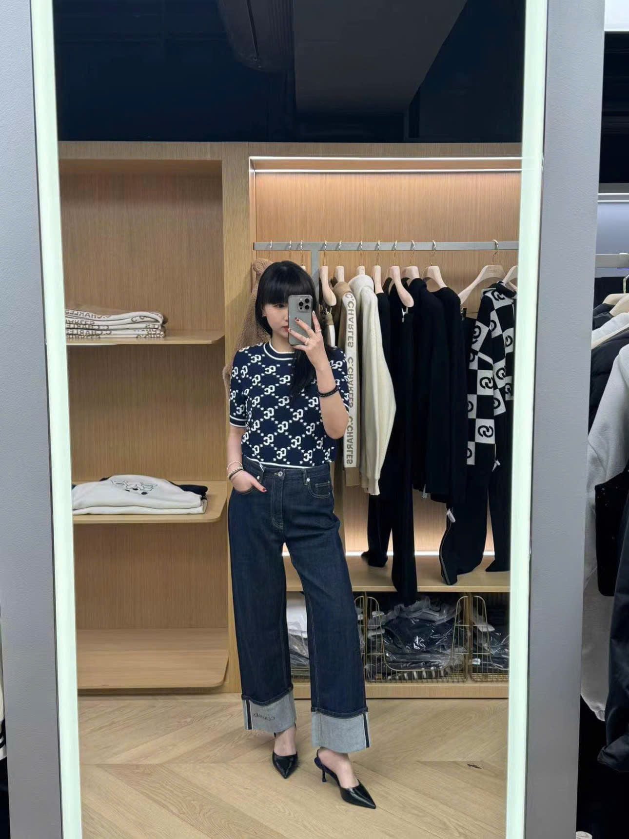  Áo Navy Full Logo ngắn tay 