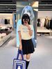  Chân váy ngắn xếp ly Cạp trắng 