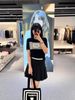  Chân váy ngắn xếp ly Cạp trắng 