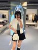 Áo tanktop xám viền bèo - logo trắng 