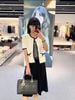  Áo CDG ngắn tay trắng viền đen, 2 túi nơ 