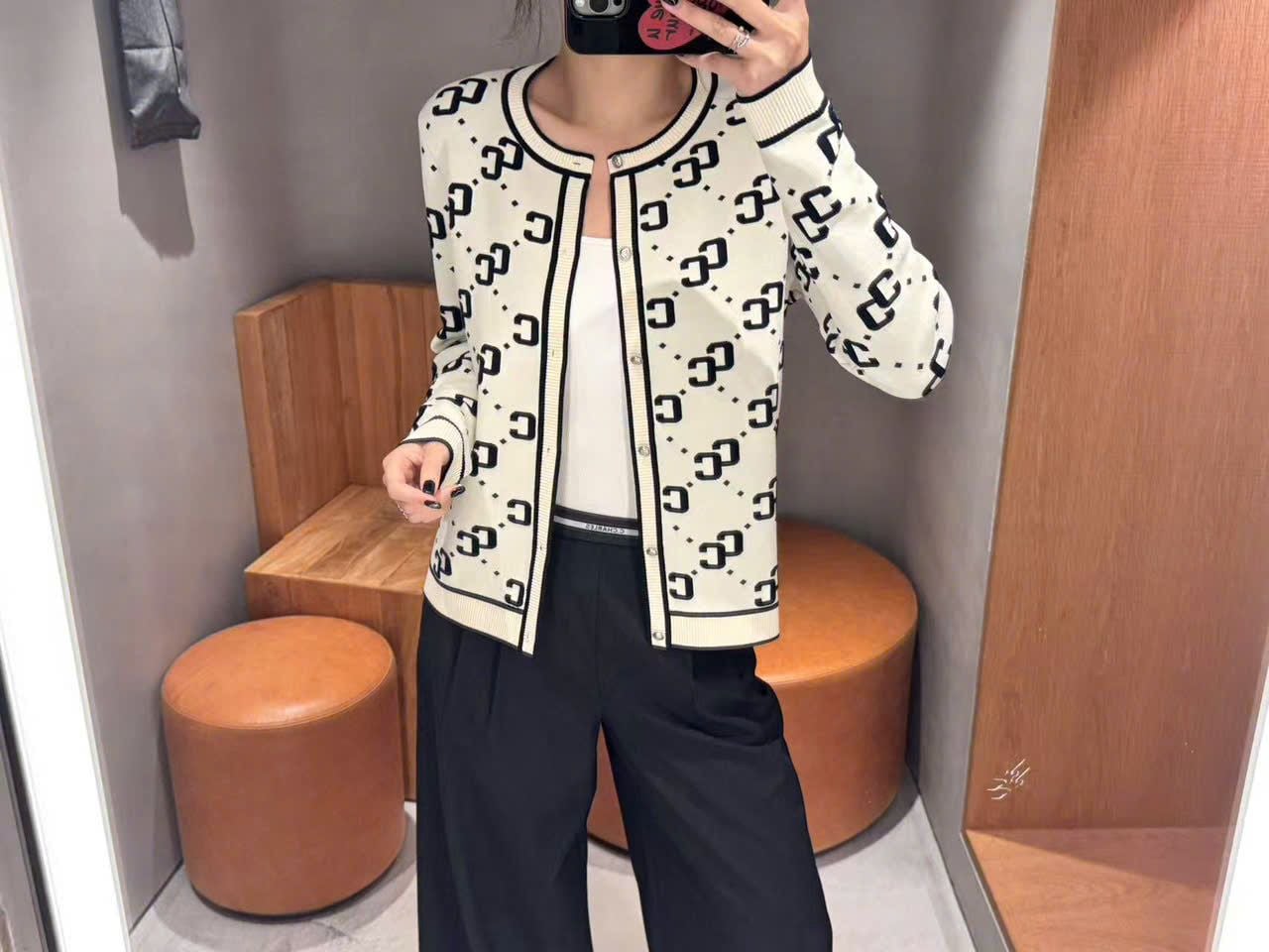  Áo CDG trắng full logo 