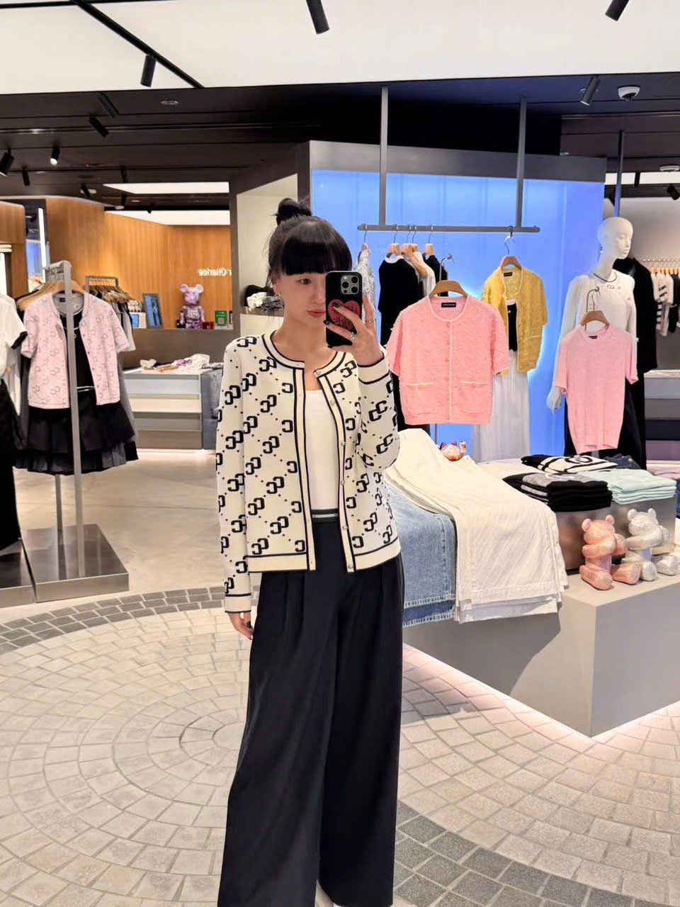  Áo CDG trắng full logo 