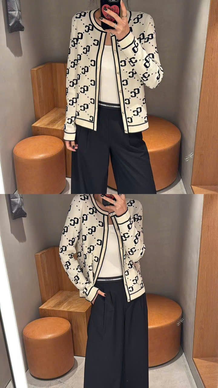  Áo CDG trắng full logo 