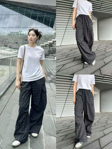  Quần cạp chun dây hoa lá 