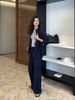  Bộ Áo sơ mi và quần vải cạp chun - Navy logo trắng set 