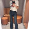  Quần jean loe mài xanh new SS25 