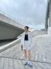  Bộ áo khoác gió và sooc trắng Logo sáng set 