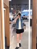  Áo khoác denim xanh nhiều túi full logo 