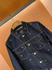 Áo khoác denim đen logo- 2 túi ngực 