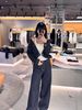  Áo khoác denim đen logo- 2 túi ngực 