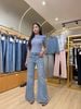  Jean xanh nhạt đính đá vẩy 