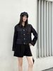  Áo khoác denim đen logo- 2 túi ngực 