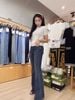  Quần jean loe mài xanh new SS25 