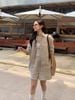  Quần sooc vải nâu tây - Logo nhỏ 