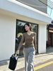  Áo len dài tay - Nâu cổ tim 