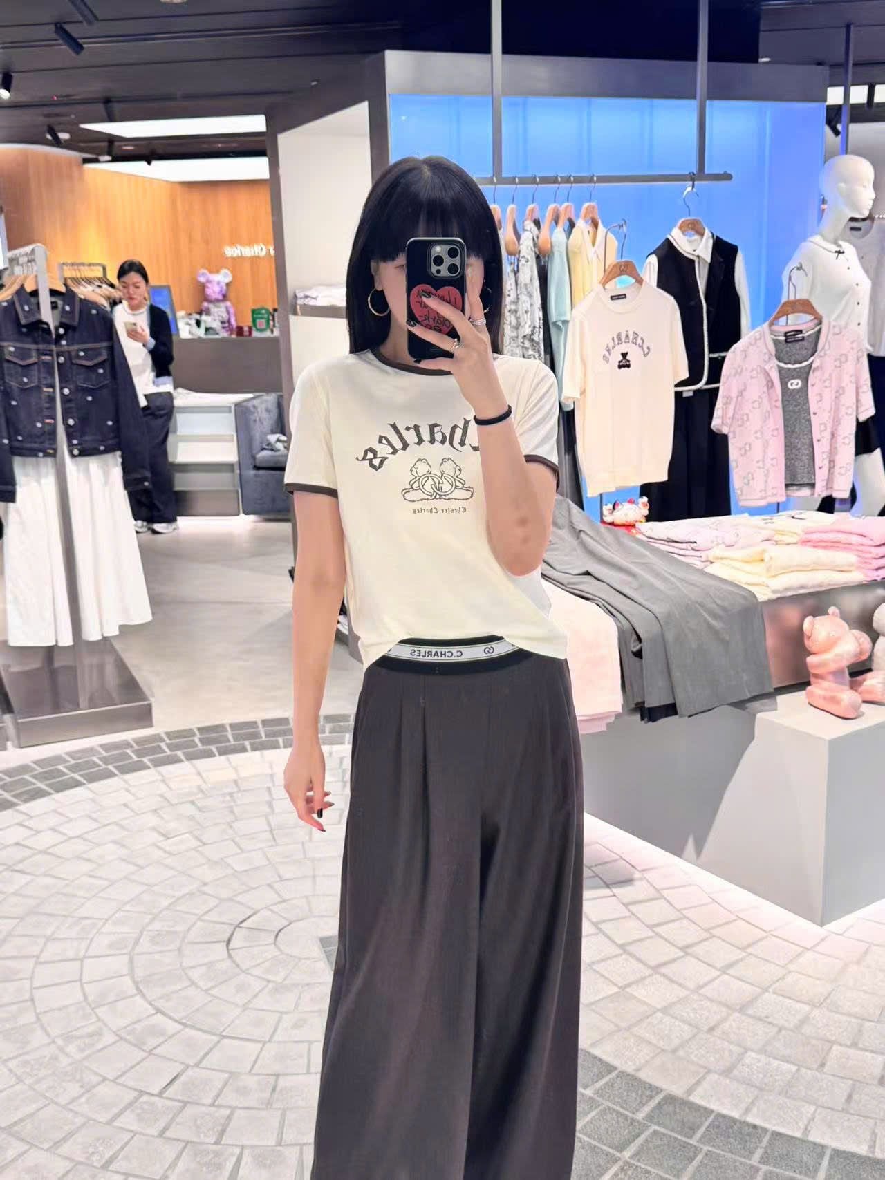  Quần vải cạp chun chữ C.Charles 