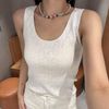  Áo tanktop trắng -họa tiết hình thoi 