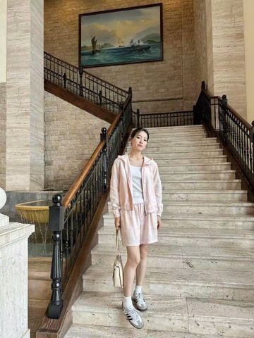  4.Áo khoác hồng Lank ( set) 