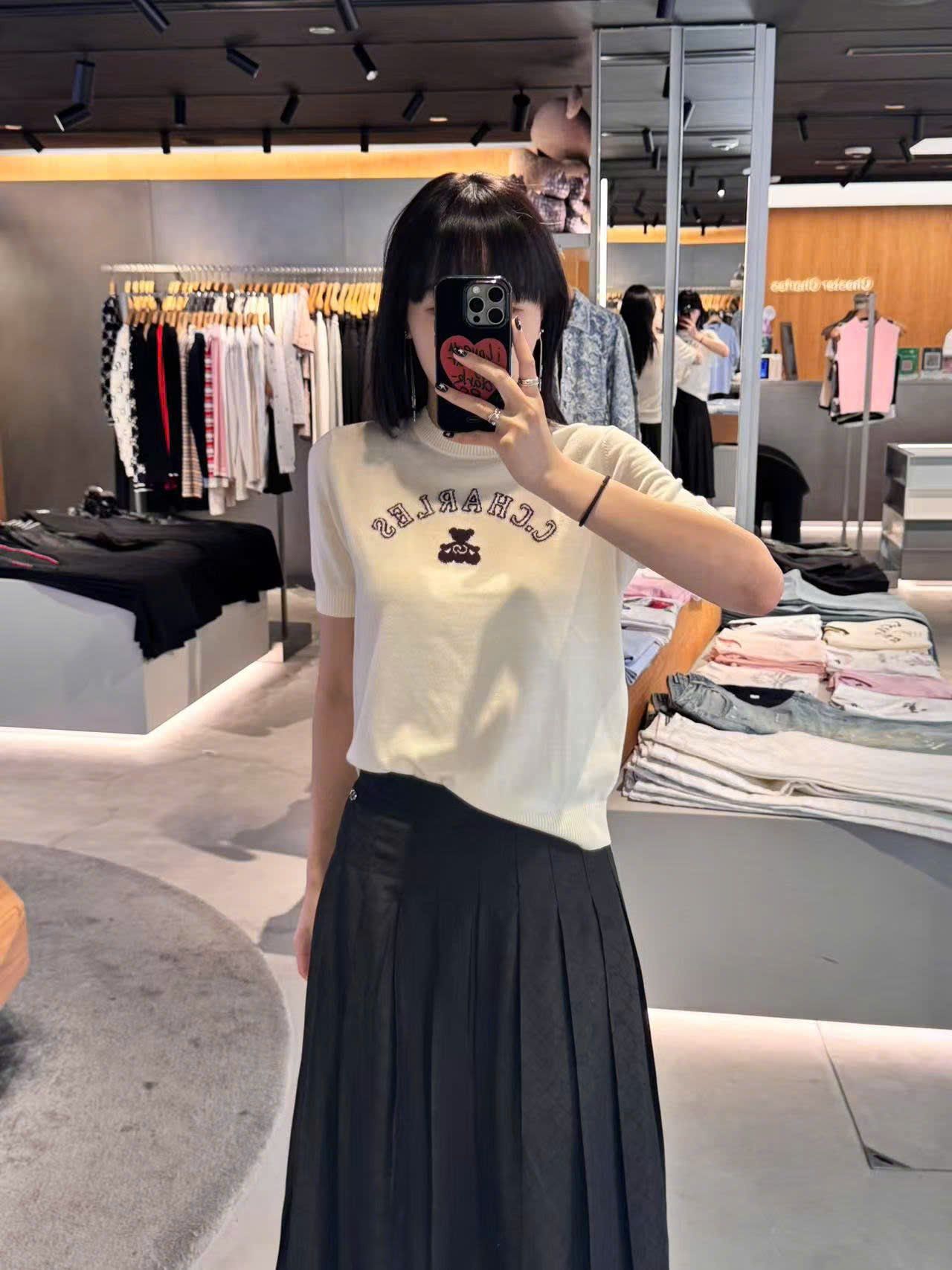  Chân váy dài Lụa full logo lì 