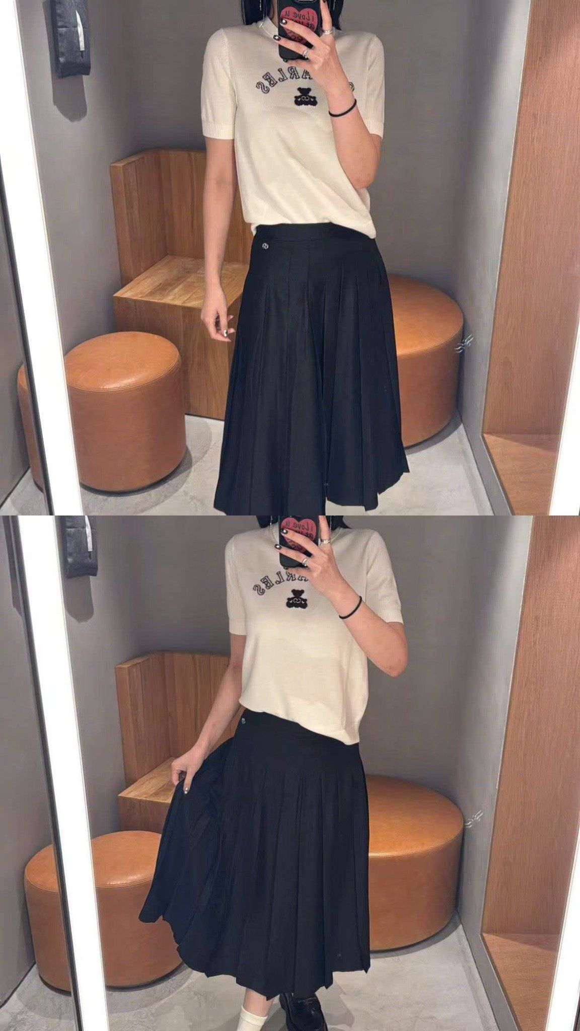  Chân váy dài Lụa full logo lì 