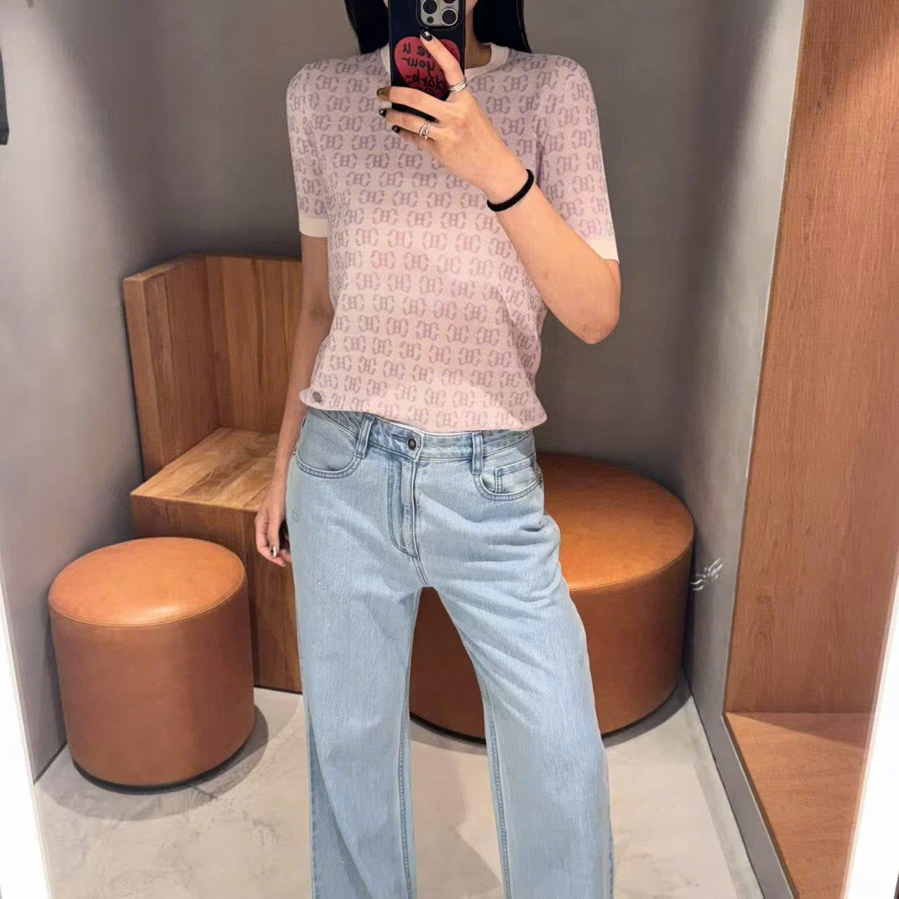  Áo tím hoa cà, full logo bo gấu 