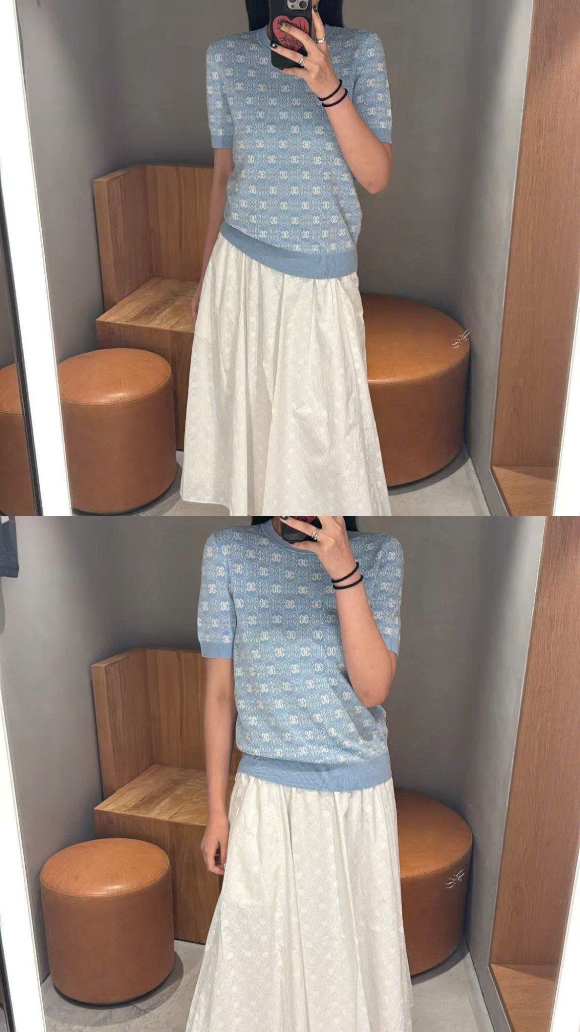  2.Áo xanh biển , full logo bo gấu 