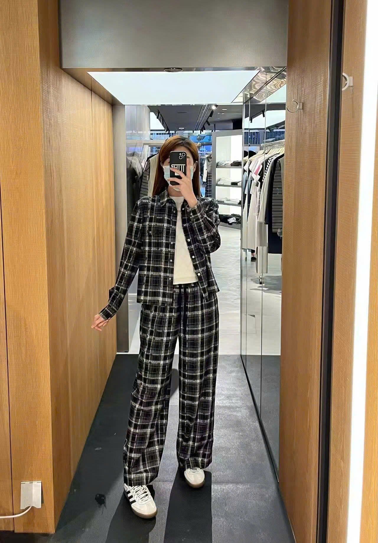  Chân váy caro kẻ CH SET 