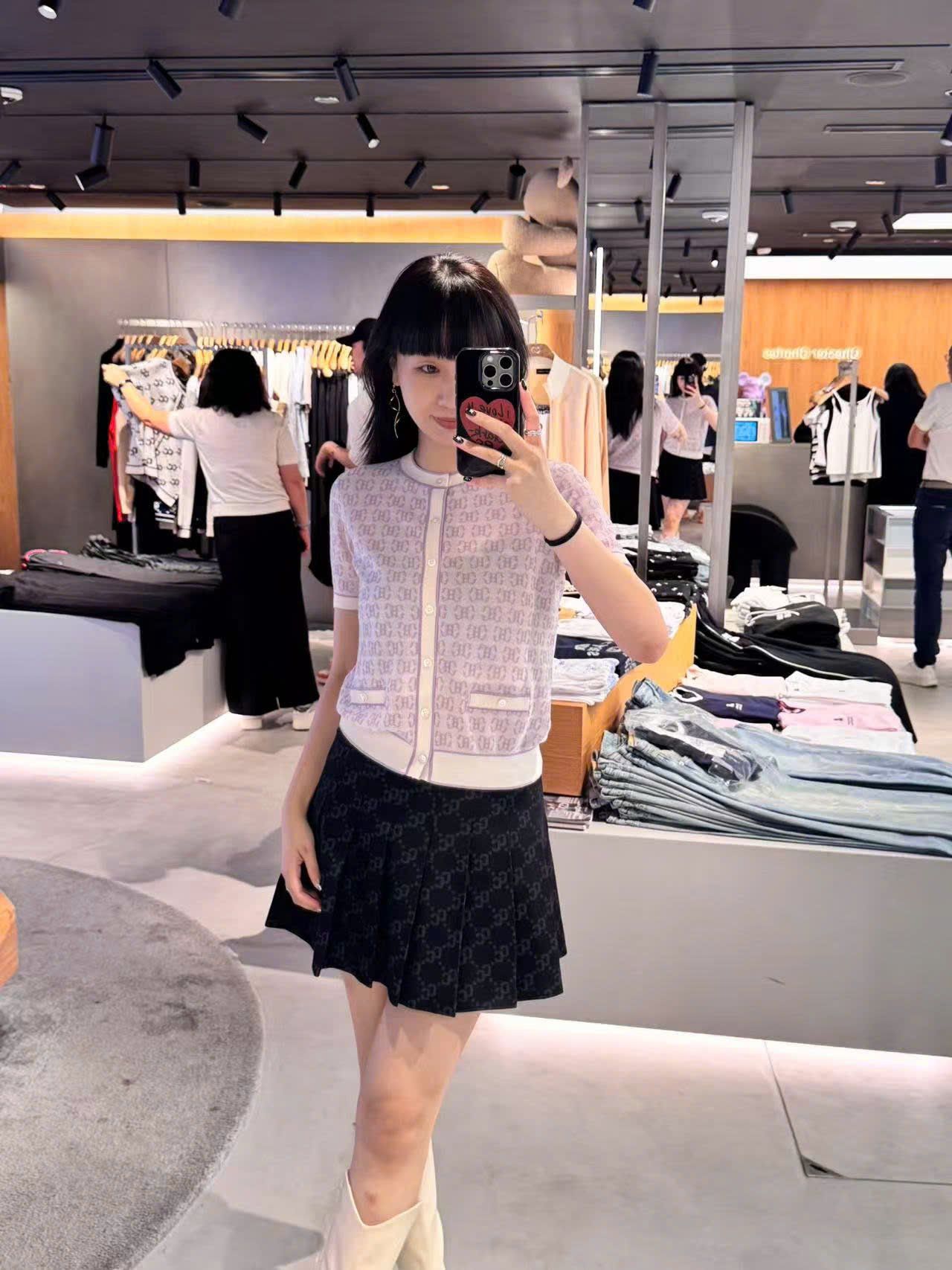  Áo CDG ngắn tay tím viền trắng full logo 