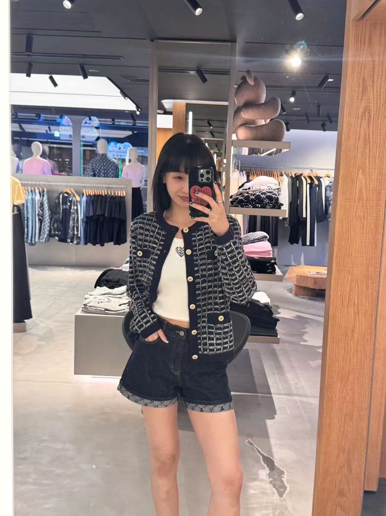  Áo CDG dài tay ô vuông 