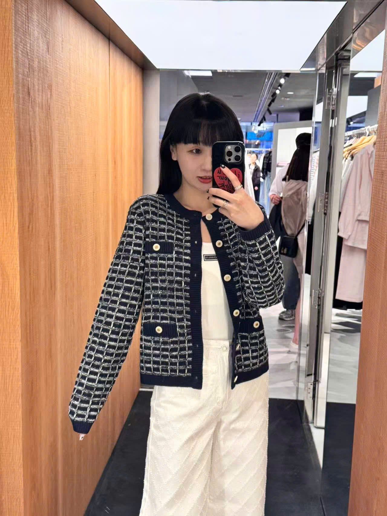  Áo CDG dài tay ô vuông 