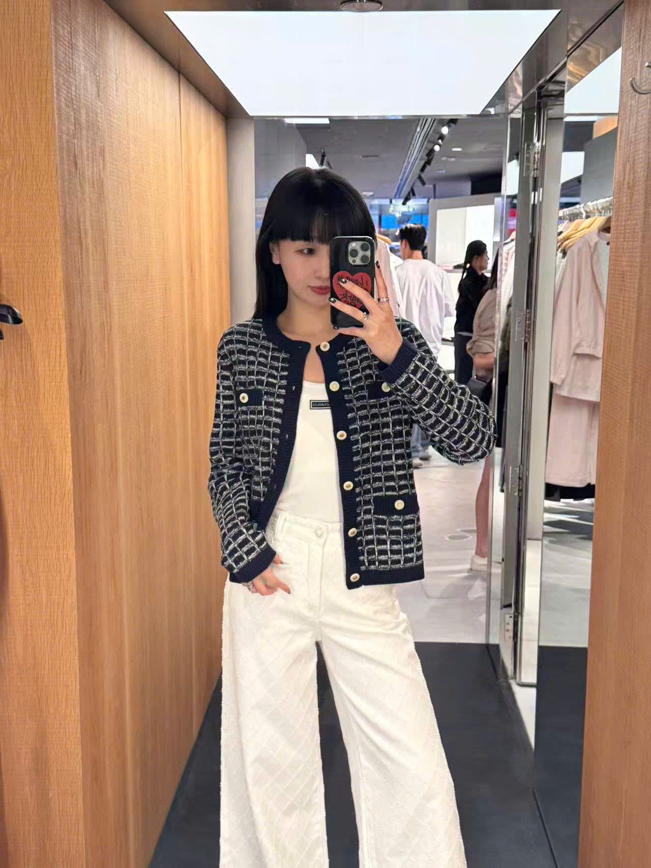  Áo CDG dài tay ô vuông 