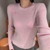  Áo len dài tay nơ hồng 